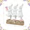 Glitzhome&#xAE; 9.25&#x22; Easter Triple Bunny Table D&#xE9;cor